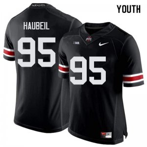Youth Ohio State Buckeyes #95 Blake Haubeil Black Nike NCAA College Football Jersey September OBU5444QB